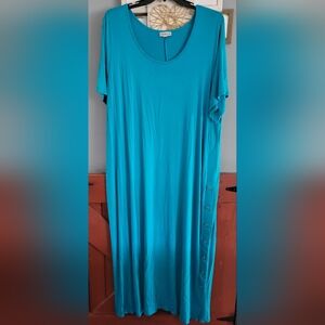 Catherines -  Blue Button-Detail Dress - Size 24